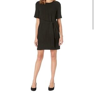 Vince Camuto Parisian Crepe Classic Black Mini Dress EUC